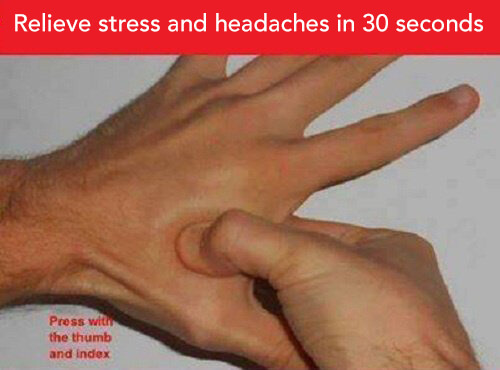 두통과 스트레스에 좋은 지압법
