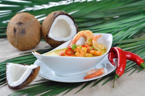 코코넛 밀크 새우 요리를 준비하는 방법
