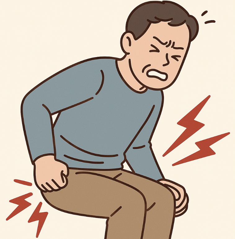 치질 초기증상, 항문이 따끔하고 피가나요.