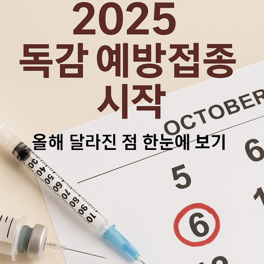 2025년 독감 예방접종, 올해 달라진 점과 접종 시기